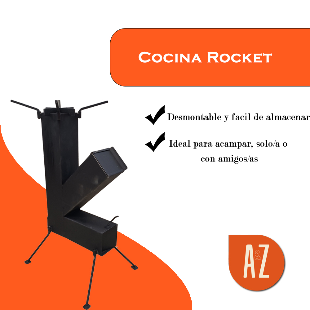 Cocina Rocket Quemador Para Disco De Arado Paella Ollas Leña - Imagen 2