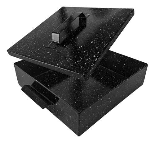 Plancha Bifera Cerrada Lomitera Enlozada 26,5x35 Tapa /a&z Negro