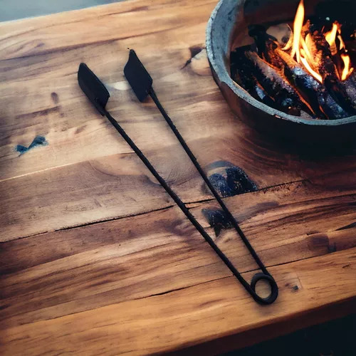 Kit Asador Set 3 Piezas Pala Atizador Pinza Parrilla - Imagen 4