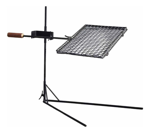 Asador Criollo Cruz Estaca Tipo Libro Prensa Desmontable
