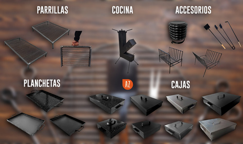 Parrilla Portatil Plegable Movil Asado 100x40 Camping Carbon Gris Oscuro - Imagen 8