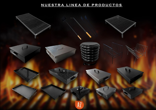 Kit Parrilla Modular Asado 100x50 Plancha Bifera + Pinchos - Imagen 5