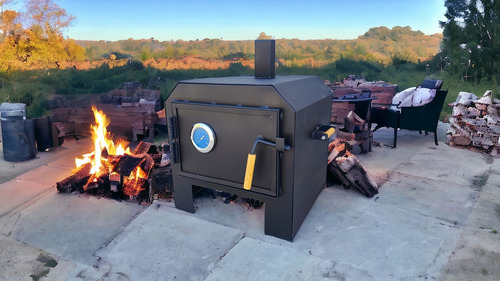 Horno Chapa Calor Envolvente Leña Carbon Exterior Chileno - Imagen 5