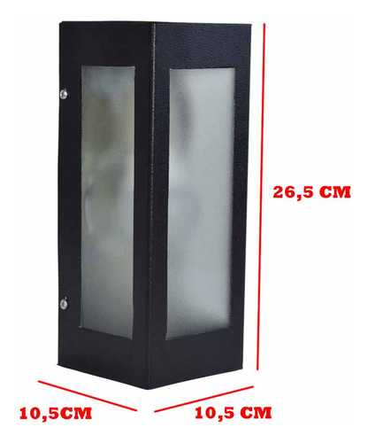 Aplique Pared Exterior Tridireccional Rectangular Negro E27 Negro - Imagen 5
