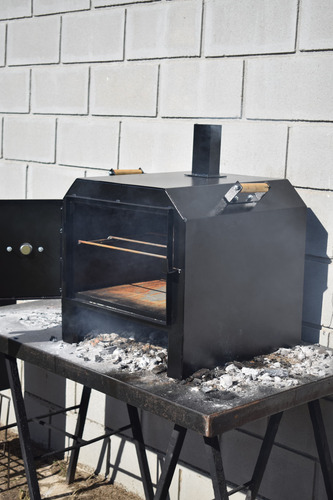 Horno Chapa Calor Envolvente Leña Carbon Exterior Chileno - Imagen 2