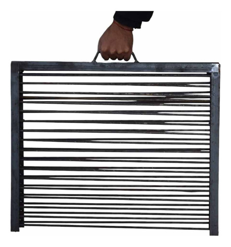 Parrilla Portatil Plegable Movil Asado 100x40 Camping Carbon Gris Oscuro