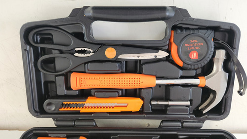 Set Herramientas Domesticas 39 Piezas Phillips Puntas Pinza Color Negro - Imagen 4