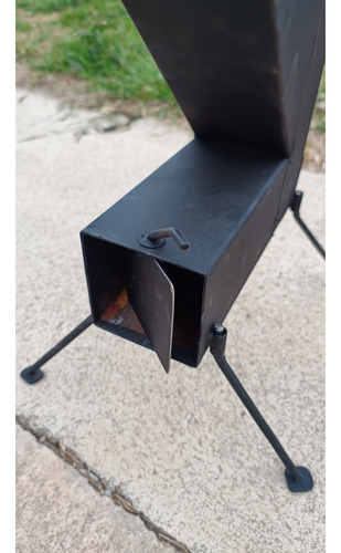 Cocina Rocket Para Disco Paella Leña + Caja Enlozada 41x41 - Imagen 9