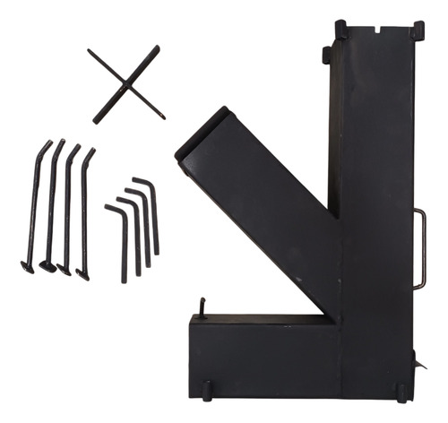 Cocina Rocket Para Disco Paella Leña + Caja Enlozada 41x41 - Imagen 7