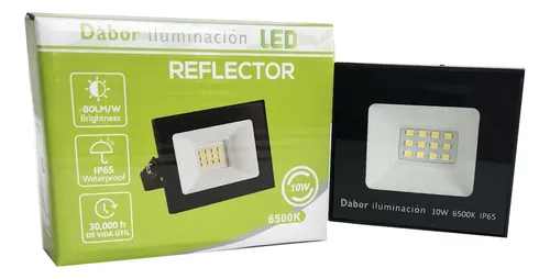 Reflector Led 10w Proyector Exterior Ip65 Luz Fria/cálida Db Negro Blanco Frío