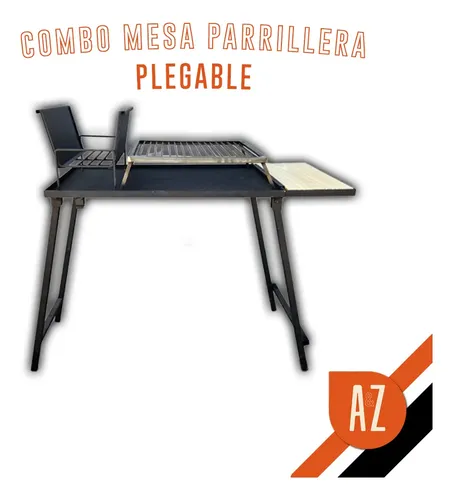 Kit Parrillero Mesa Plegable Simil Chulenguito / Chulengo - Imagen 2