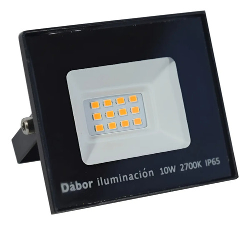 Reflector Led 10w Proyector Exterior Ip65 Luz Fria/cálida Negro Blanco Cálido
