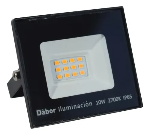 Reflector Led 10w Proyector Exterior Ip65 Luz Fria/cálida Db Negro Blanco Cálido