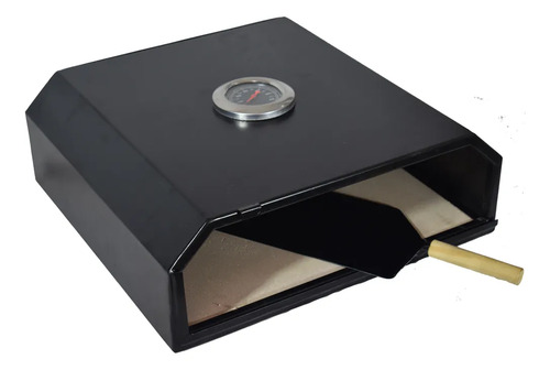 Horno Pizzero Portatil Profesional 4 Hornallas Pizza Piedra Negro